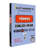 Tasarı TYT DGS KPSS ALESS MSÜ Türkçe Cümlede Anlam Video Ders Notları