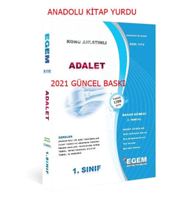 Egem Eğitim Yayınları Güncel Adalet 1.sınıf 2.yar. Konu Anlatımlı Çözümlü Soru Bankası "bah" (Çok Renkli)