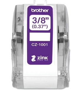Orijinal CZ-1001 3/8" (0,9 cm) 9 mm Genişlik x 13 ft (5 m) Uzun Etiket rulosu Çinko Sıfır Mürekkep Teknolojisine Sahip