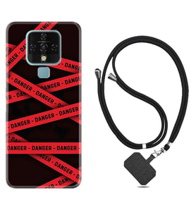 Tecno Camon 16 18P Pova Kılıf Boyun Askılı Silikon Danger 1372