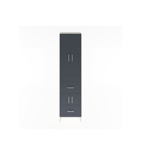 Hyperion Dolap 5 Raflı 2 Çekmeceli 4 Kapaklı 60x44x243 Aytaşı-Antrasit