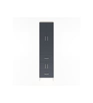 Hyperion Dolap 5 Raflı 2 Çekmeceli 4 Kapaklı 60x44x243 Aytaşı-Antrasit