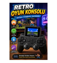 520 Oyunlu Taşınabilir Mini El Oyun Konsolu – TV Bağlantılı ve Şarj Edilebilir