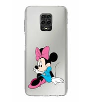 Xiaomi Redmi Note 9S  Kamera Korumalı Kapak Minnie Mouse Tasarımlı Şeffaf  Kılıf