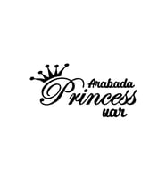 Arabada Princess Var Araba Sticker siyah 18x9 CM (Siyah-Siyah)