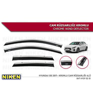 Hyundai i30 Kromlu Cam Rüzgarlığı Niken 2017+ (Beyaz)