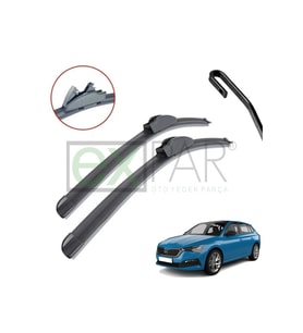 SKODA SCALA ÖN CAM SİLECEK SÜPÜRGESİ TAKIMI 2019 - 2024 MODEL SKALA ÖN SİLECEK