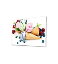 Miyrem Glasses Collection -A1^#  Meyveler Cam Tablo (Çok Renkli)