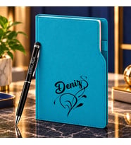 BK Gift Kişiye Özel 374 Termo Deri Tarihli Ajanda & Siyah Touch Pen Tükenmez Kalem-5