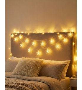 Mey İthalat® Dekoratif Yıldız Led Aydınlatma 5 Metre Sabit Işık İç Mekan Kullanım