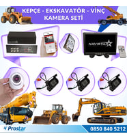 Uzaktan İzlemeli 4 Kameralı Ekskavatör Dozer Greyder Vinç Kepçe 1 Tb Harddisk Kamera Seti