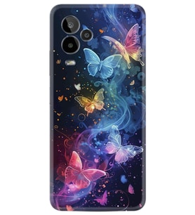 24 Pro Kılıf HD Resim Baskılı Neon Kelebekler StKd -092