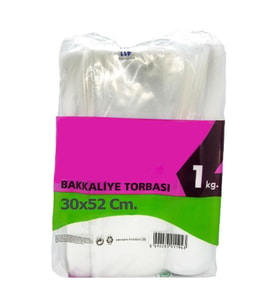 Omeyva Şeffaf Naylon 5 lik 30x52 Cm. Gıda Bakkaliye Poşeti Torbası - 1 Kg. - Ort. 85 Adet - 1 Paket