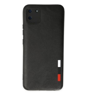 Newface Realme C11 Kılıf Loop Deri Silikon - Siyah