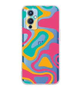 PrintiFy OnePlus 9 Uyumlu Kamera Korumalı Renkli Desen Tasarımlı Şeffaf Silikon Kılıf