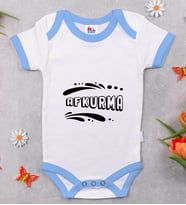 BK Kids Afkurma Tasarımlı Mavi Bebek Body Zıbın-1