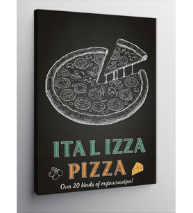 Kanvas Tablo Pizza Çizimi Ve Lezzet