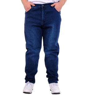 Mode XL Büyük Beden Erkek Klasik Kot Pantolon MARK 21920d Mavi
