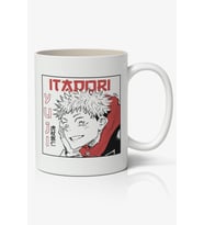 Yuji Itodori Anime Baskılı Beyaz Porselen Kupa Bardak