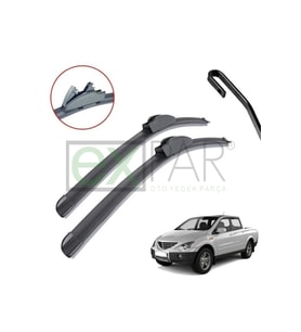 SSANGYONG ACTYON SPORTS ÖN CAM SİLECEK SÜPÜRGESİ TAKIMI 2008 - 2011 SSYANG ÖN SİLECEK Uyumlu