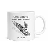 Hermes Kanatlı Sandalet Çizimli Hızlı Çevik Haberci Kurye Kupa Bardak Hediye