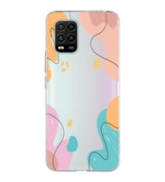 Xiaomi Mi 10 Lite Uyumlu Kapak Karışık Renkler Tasarımlı Şeffaf Silikon Kılıf