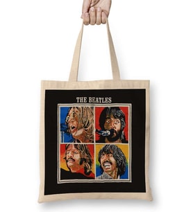 Let It Be Beatles Vintage 70s Bez Çanta Uzun Saplı