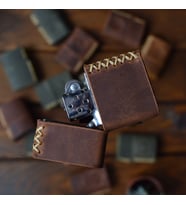 Zippo Kılıfı - Hakiki Deri Zippo Kılıfı (Tarçın)