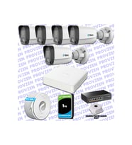 Provzen TTec Hikvision 5 Kameralı IP Full HD Mikrofonlu Güvenlik Kamerası
