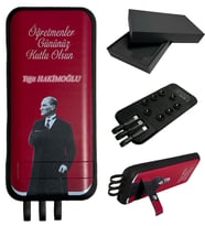Kişiye Özel Öğretmenler Gününe Özel 10000 mAh Wireless Powerbank Taşınabilir Telefon Şarj Cihazı