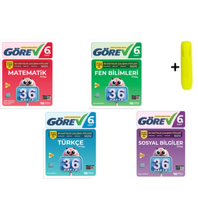 Nitelik 6.Sınıf Görev Matematik Fen Türkçe Sosyal 36 Haftalık Çalışma Föyleri