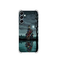 PrintiFy Samsung Galaxy M14 ile Uyumlu Simya Serisi Gölge Ve Cam Tasarımlı Uv Baskılı Köşe Korumalı Antişok Kılıf