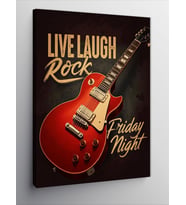 Kanvas Tablo Live Laugh Rock Posteri