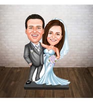 KİŞİYE ÖZEL KARİKATÜR gelin damat 4 BİBLOSU