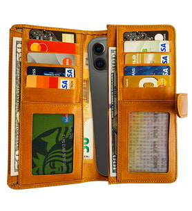 RİCH SMİTH ® CEPTELEFON ALANLI PORTFÖY CÜZDAN HAKİKİ DERİ / 1202 SARI (DUMANLI PARLAK)