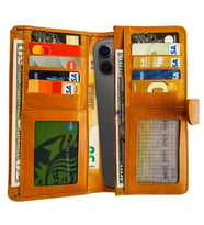 RİCH SMİTH ® CEPTELEFON ALANLI PORTFÖY CÜZDAN HAKİKİ DERİ / 1202 SARI (DUMANLI PARLAK)