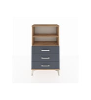 Arges Komodin 2 Raflı 3 Çekmeceli 60x30x106 Çam-Antrasit