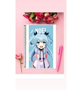 Noel Anime Defter 1 Adet Özel Tasarım A4 Boyutu Telli Çizgili Defter 21*29 Cm