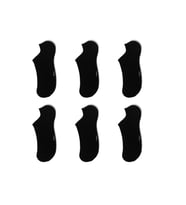 6 Çift Kadın Siyah Bambu Görünmez (sneaker) Spor Ayakkabı Çorabı