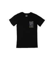 The Campfire Cep Logo Tasarımlı Siyah Tişört