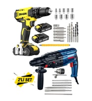 2 Li Set 4200 W Kırıcı Delici Şarjlı Matkap