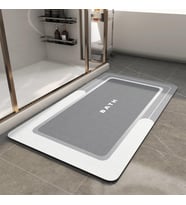 Paspası - Kaymaz Süper Emici Lekeye Dayanıklı Hızlı Kuruyan İnce Banyo Halısı - Küvet Vanity İçin Zemin Paspası - Kolay Bakım 40 x 60