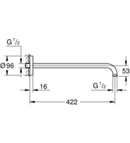 Grohe Rainshower Tepe Duşu Dirseği- 26146000 (Çok Renkli)