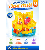 Çocuk Şişme Yüzme Yeleği 41×30cm 3–5 Yaş – Çift Tokalı Güvenli Yüzme Destek Yeleği Havuz ve Deniz Kullanımına Uygun