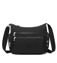 Krinkıl Kumaş Kadın Postacı Çantası Smart Bags 1115 Siyah