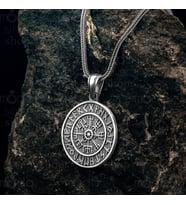 925 Ayar Gümüş Viking Pusuları Tasarım Erkek Kolye