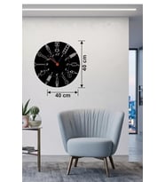 Otomobil Parçaları Tasarım Ahşap Duvar Saati - 40X40 Cm Mekanik Saat