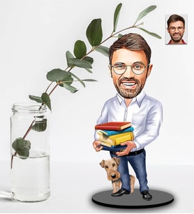 Kişiye Özel Öğretmen Tasarımlı Karikatür Ahşap Biblo Bay-20