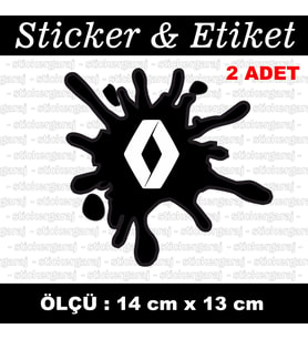 renault tuning modifiye etiket sticker - 2 adet çıkartma araba motosiklet kask atv tablet pc buzdolabı otomobil bilgisayar uyumlu