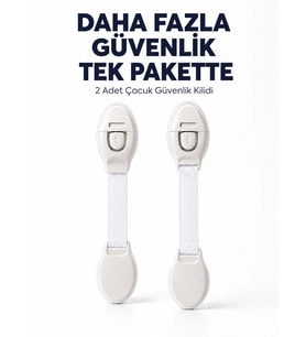 Mey İthalat® 2 Adet Güçlü Yapışkanlı Çocuk Güvenlik Kilidi